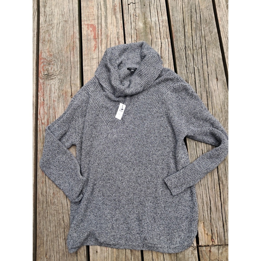 J Jill Womens Plus Size Xlp Gray Knit Cowl Neck Sweater Tunic Knit Top NWT C4